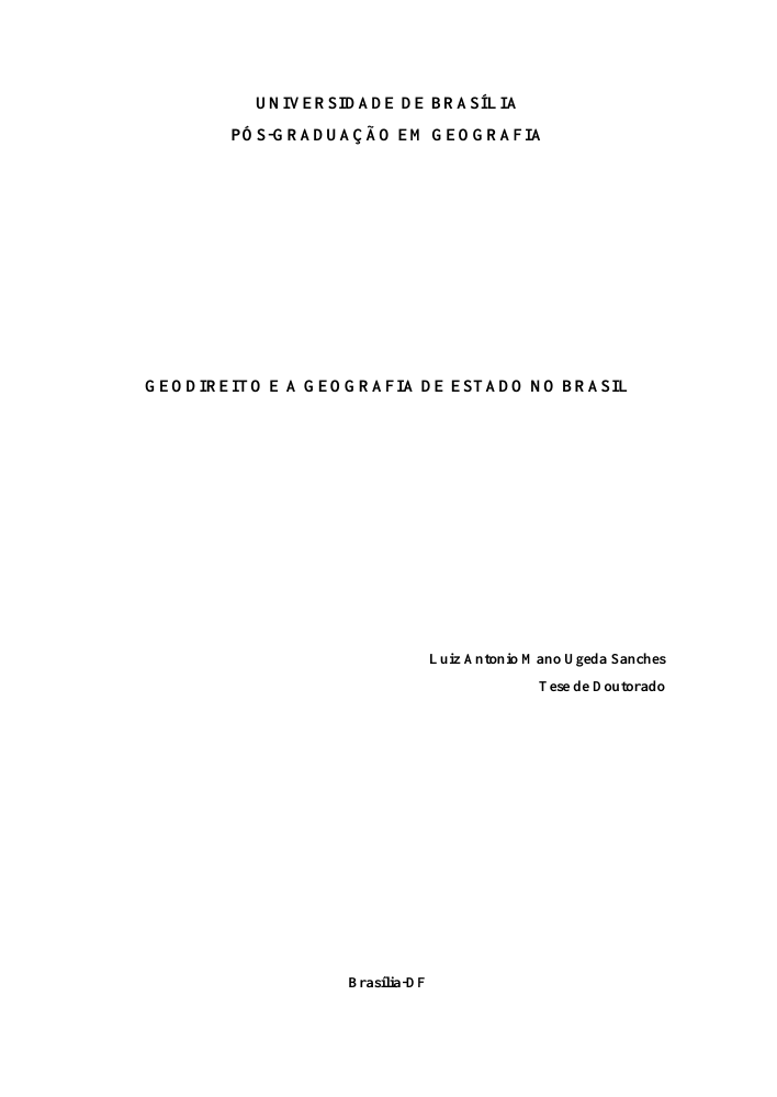Geodireito e a Geografia de Estado no Brasil