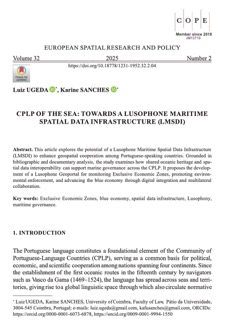 CPLP of the Sea: Towards a Lusophone Maritime Spatial Data Infrastructure (LMSDI)
