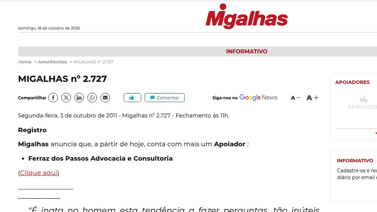 MIGALHAS nº 2.727: Luiz Ugeda é o novo sócio de Energia do Demarest