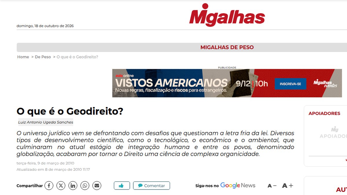 O que é o Geodireito?