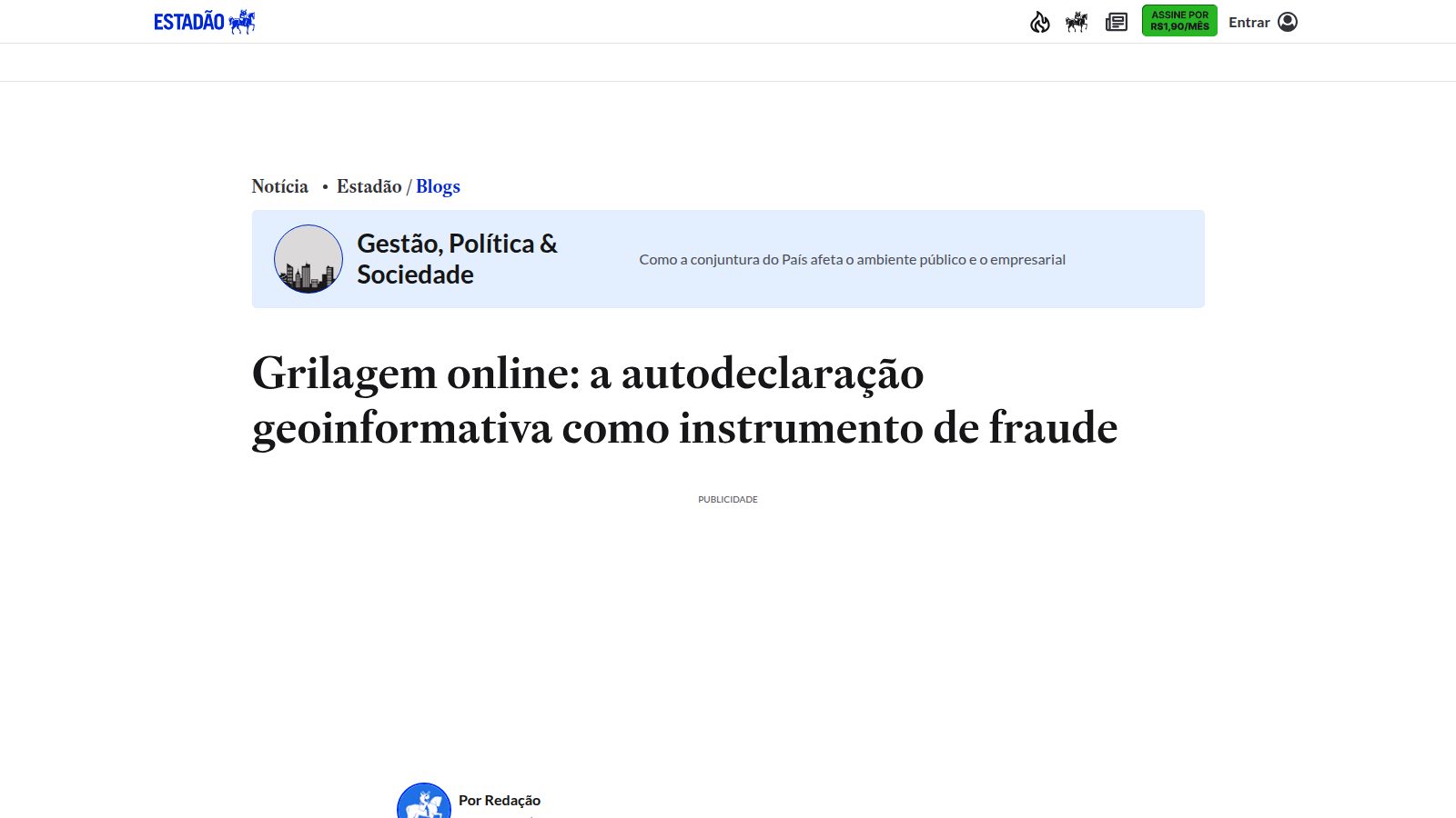 Grilagem online: a autodeclaração geoinformativa como instrumento de fraude