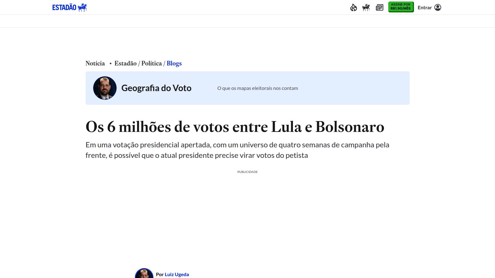 Os 6 milhões de votos entre Lula e Bolsonaro