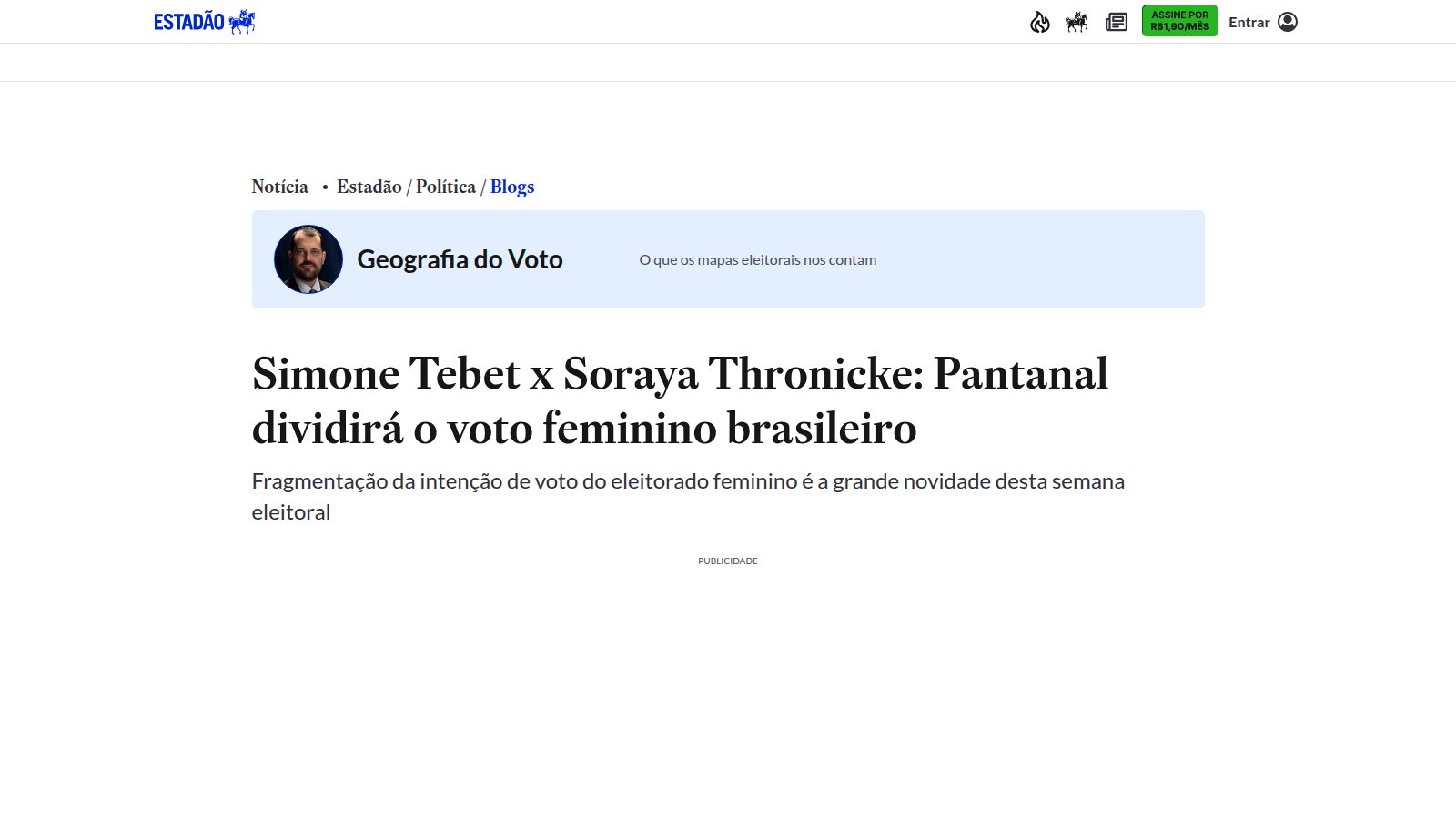 Simone Tebet x Soraya Trüchnke: Pantanal dividirá o voto feminino brasileiro