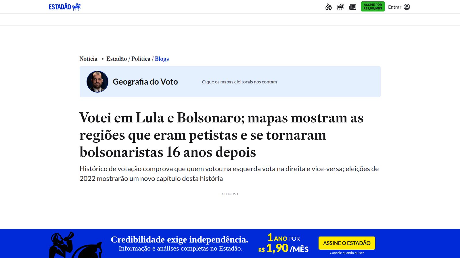 Votei em Lula e Bolsonaro; mapas mostram as regiões que eram petistas e se tornaram bolsonaristas 16 anos depois