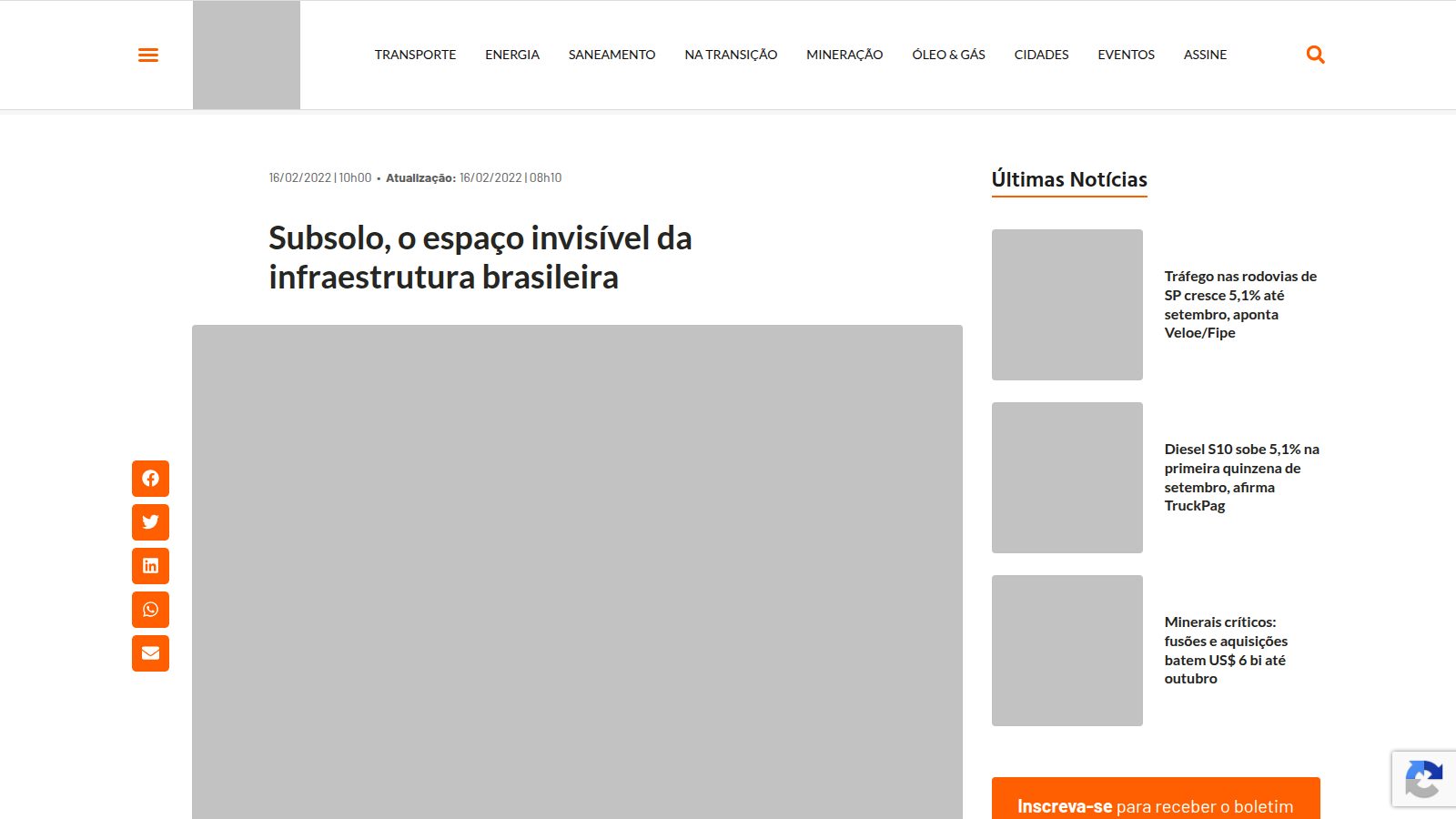 Subsolo, o espaço invisível da infraestrutura brasileira