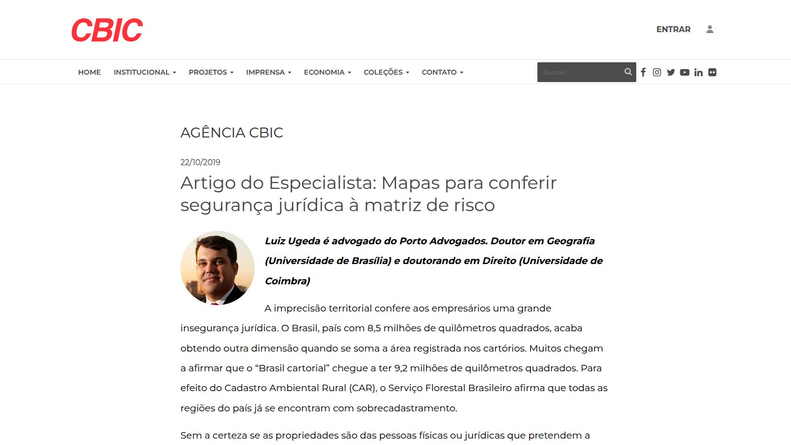 Mapas para conferir segurança jurídica à matriz de risco